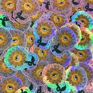 Holographic Sunflower Goddess Sticker